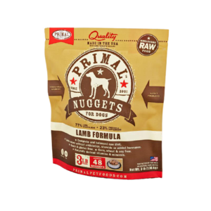 Primal Raw Frozen Nuggets Lamb Formula 3lbs for Dogs