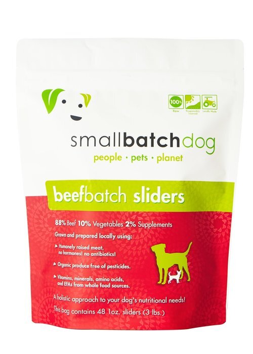 SmallBatch Raw Frozen Beef Sliders for Dogs 3lbs