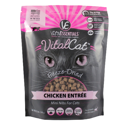 Vital Essentials Chicken Mini Nibs Freeze-Dried Grain Free Cat Food