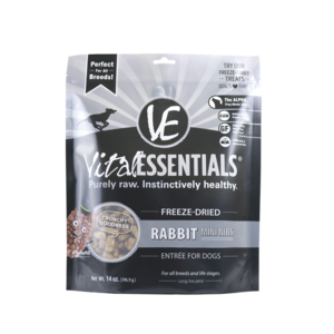 Vital Essentials Rabbit Mini Nibs Freeze-Dried Grain Free Dog Food