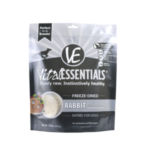 Vital Essentials Rabbit Mini Patties Freeze-Dried Grain Free Dog Food