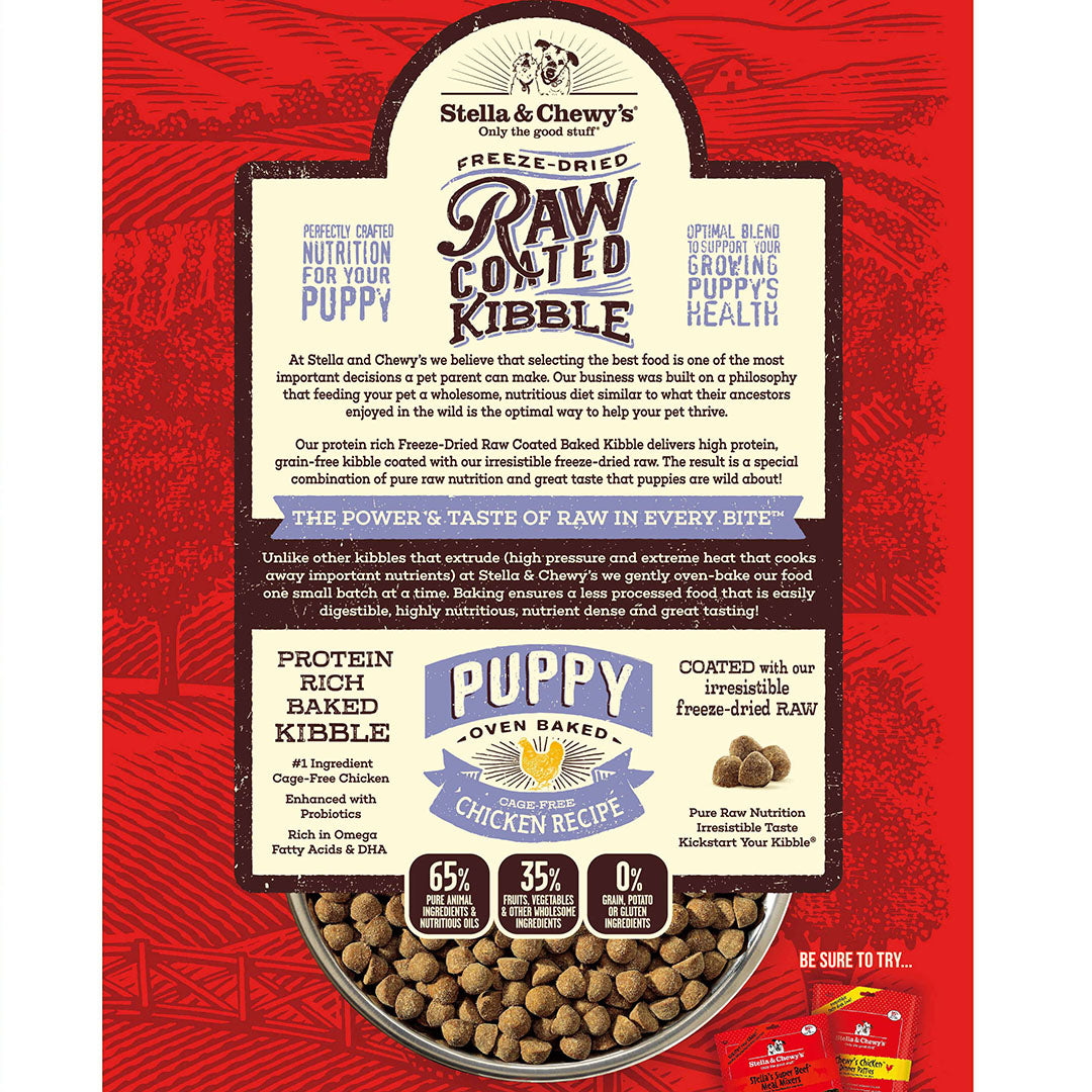 Stella & Chewy's CAGE-FREE CHICKEN RAW COATED KIBBLE PUPPY DRY DOG FOOD