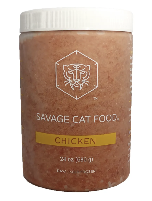 Savage Cat Chicken Tub Raw Frozen Cat Food