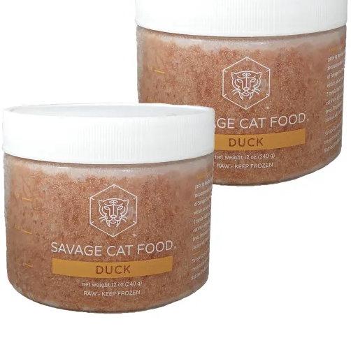 Savage Cat Duck Tub Raw Frozen Cat Food
