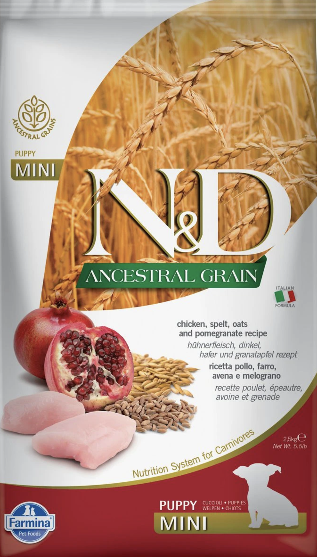 Farmina Ancestral Grain Chicken & Pomegranate Mini Dry Puppy Food