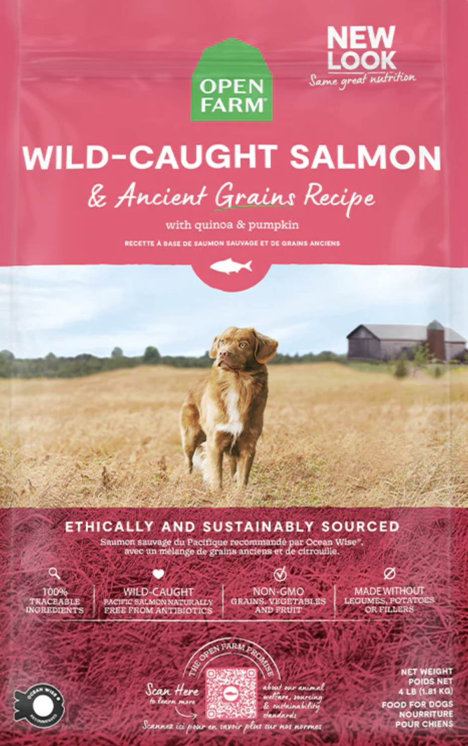 Open Farm Wild-Caught Salmon & Ancient Grains Dry Dog Food