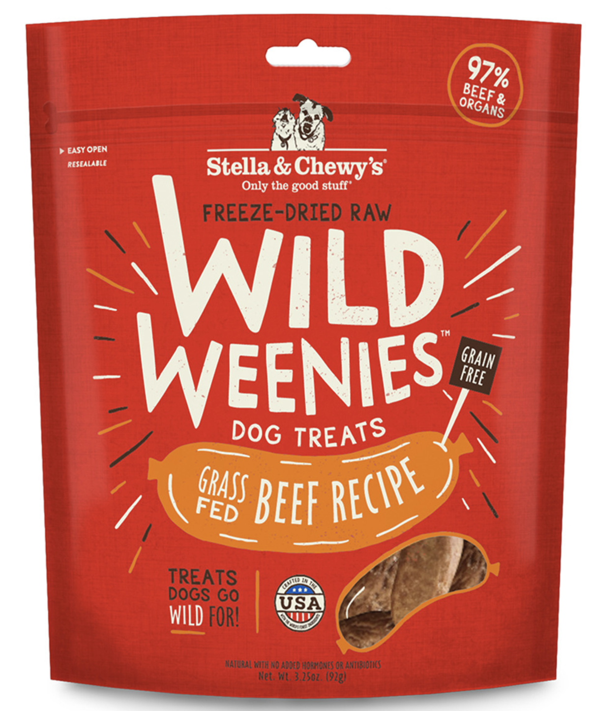 Stella &amp; Chewy&#39;s Wild Weenies Grass-Fed Beef Recipe Dog Treats