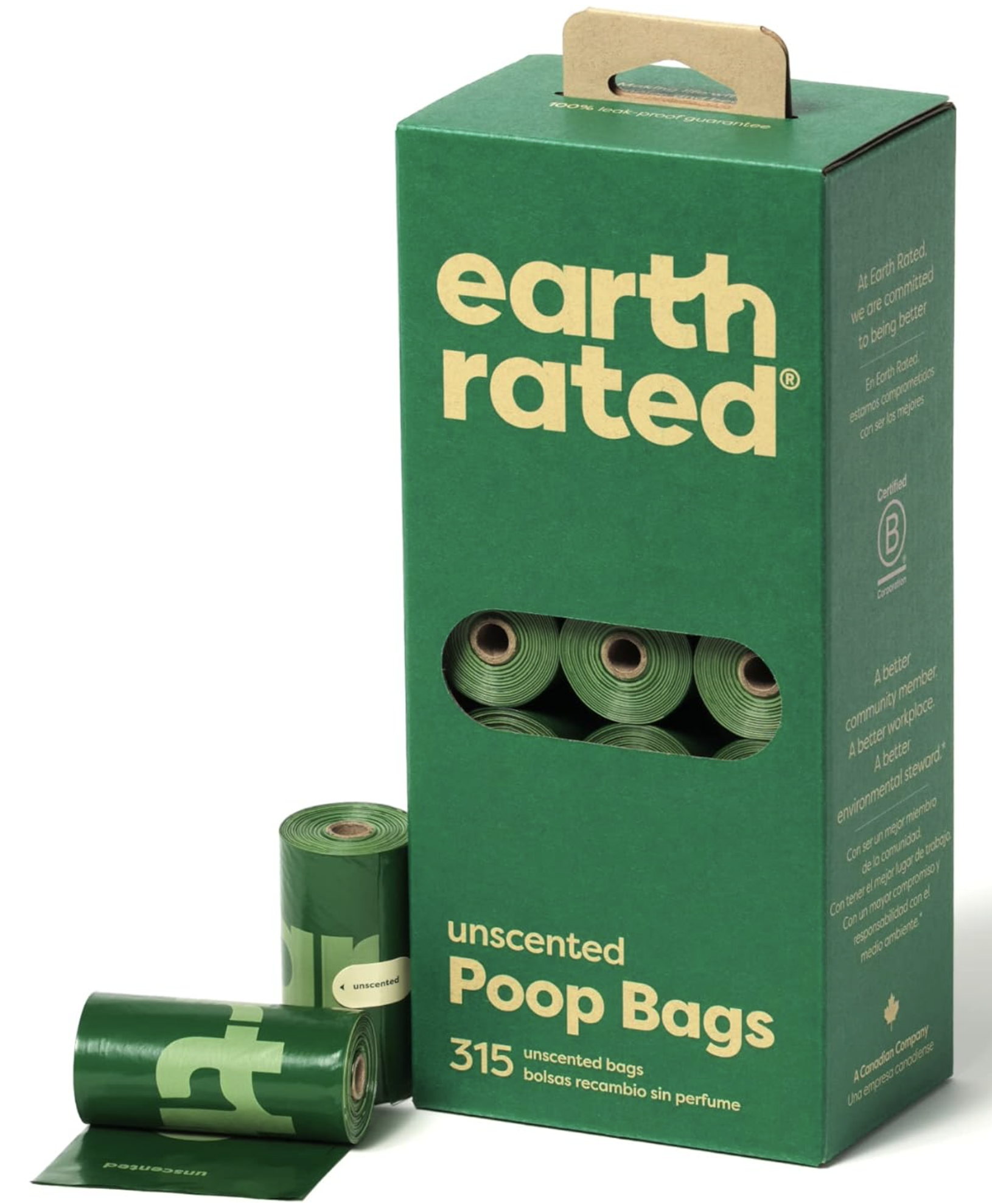 Earth Rated Unscented Poop Bag Rolls 315 Count