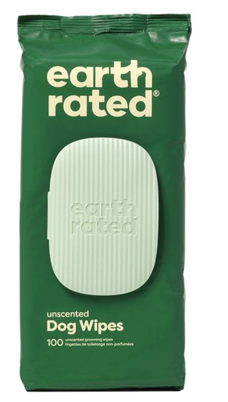 Earth Rated Plant-Based Unscented Dog Grooming Wipes