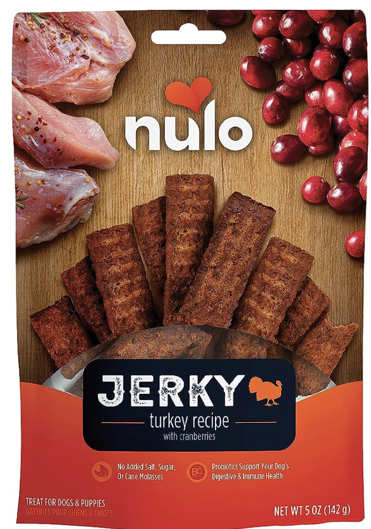 Nulo Jerky Turkey Recipe w/ Cranberries Dog Treats