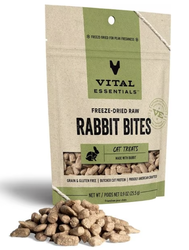Vital Essentials Rabbit Bites Freeze-Dried Raw Cat Treats