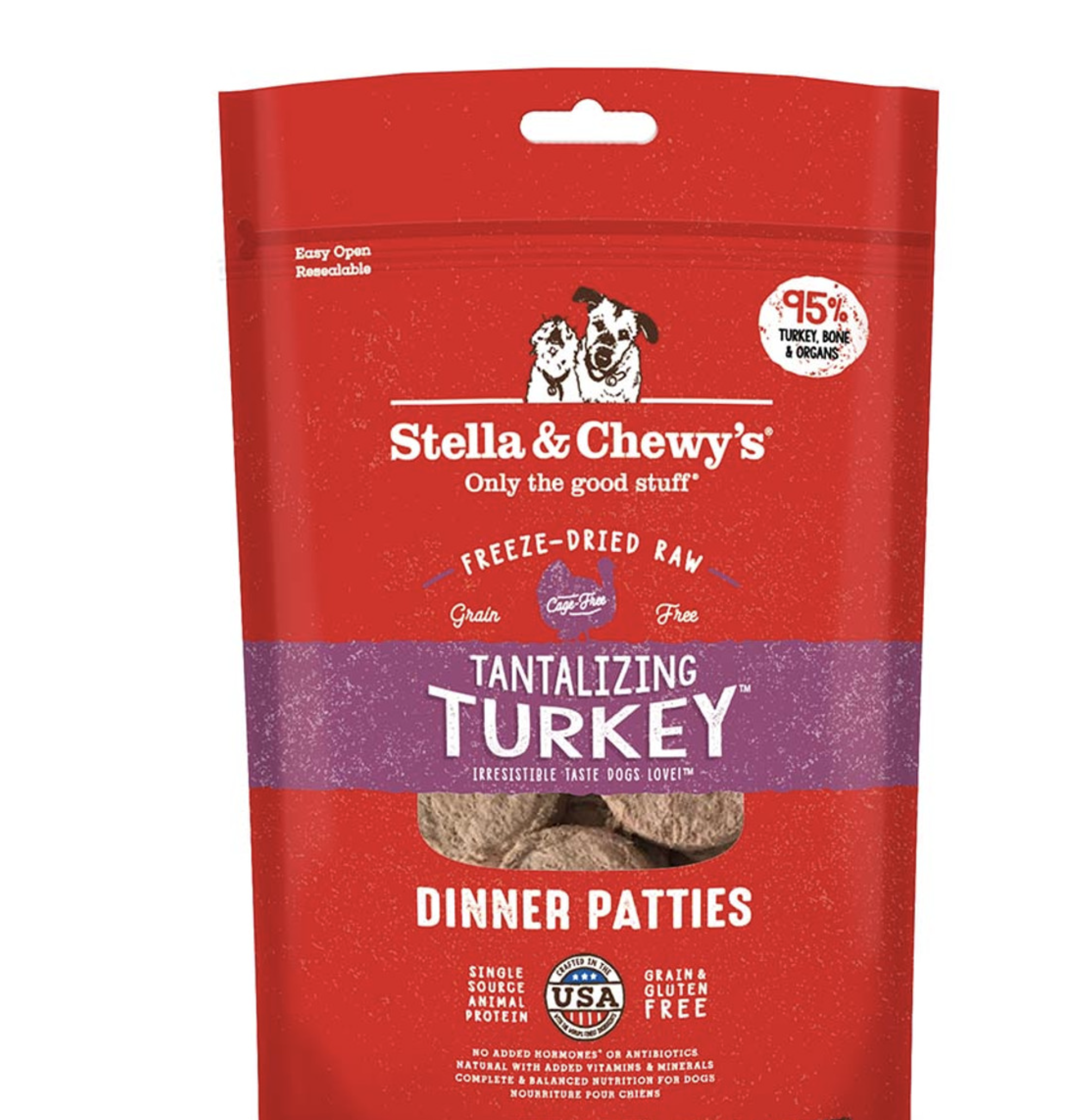 Stella & Chewy's Tantalizing Turkey Dinner Patties Freeze-Dried Raw Dog Food