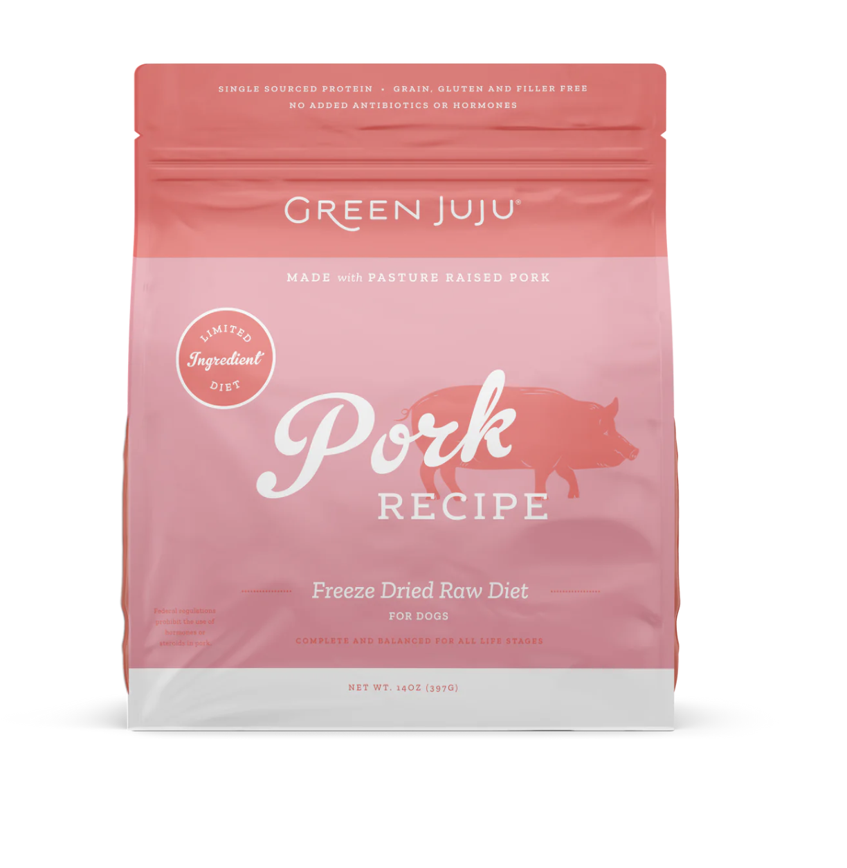 Green Juju Freeze-Dried Pork Recipe Dog Food