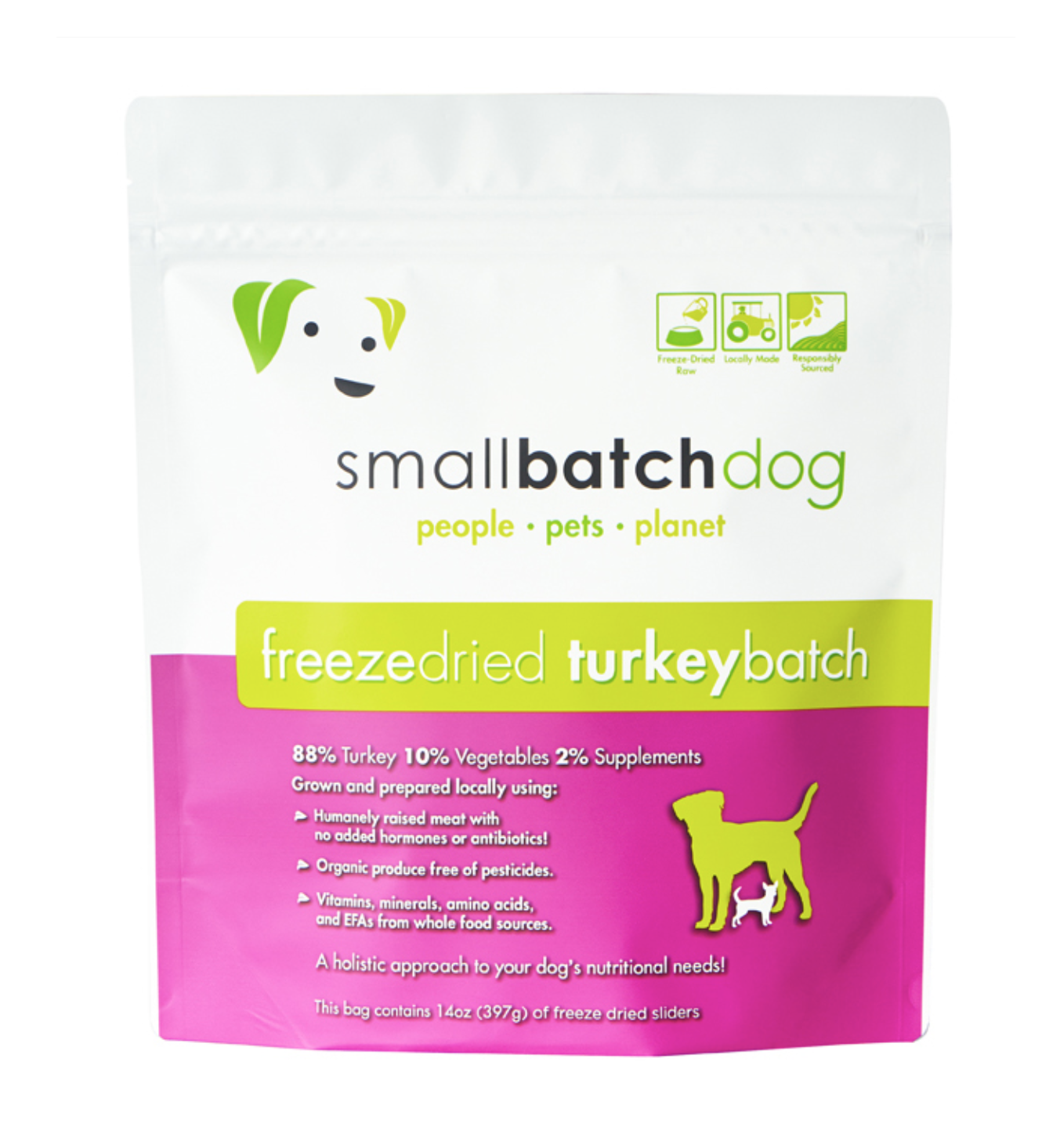 Smallbatch Raw Freeze-Dried Turkey Dog Food