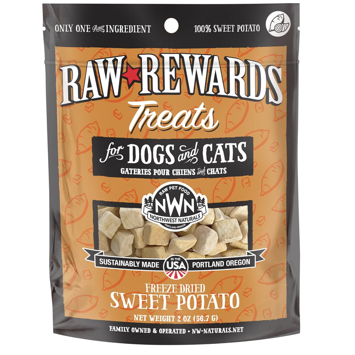 Raw Rewards Freeze-Dried Sweet Potato Dog Treat