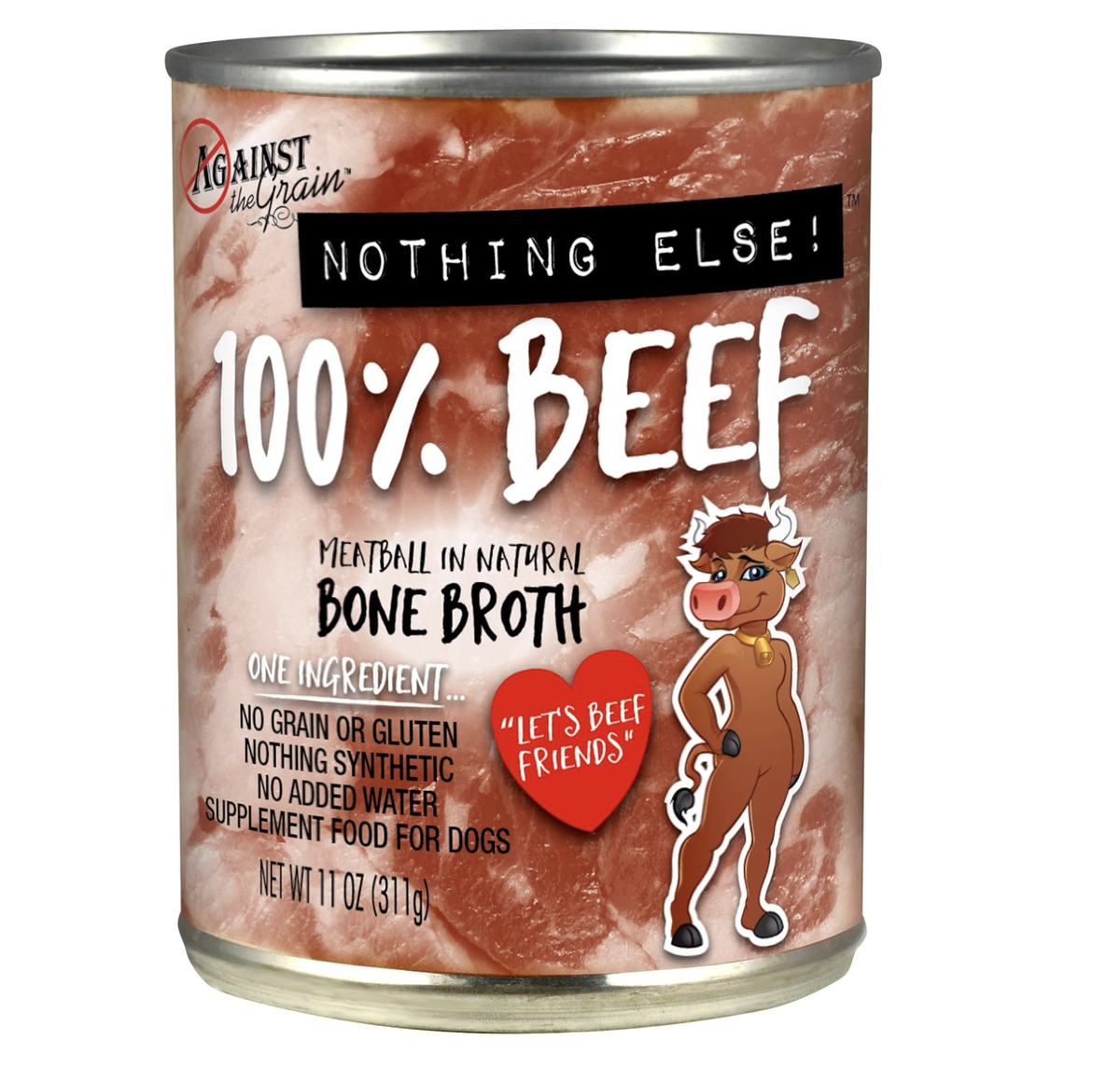 Evanger&#39;s Against The Grain Nothing Else! Beef Canned Dog Food