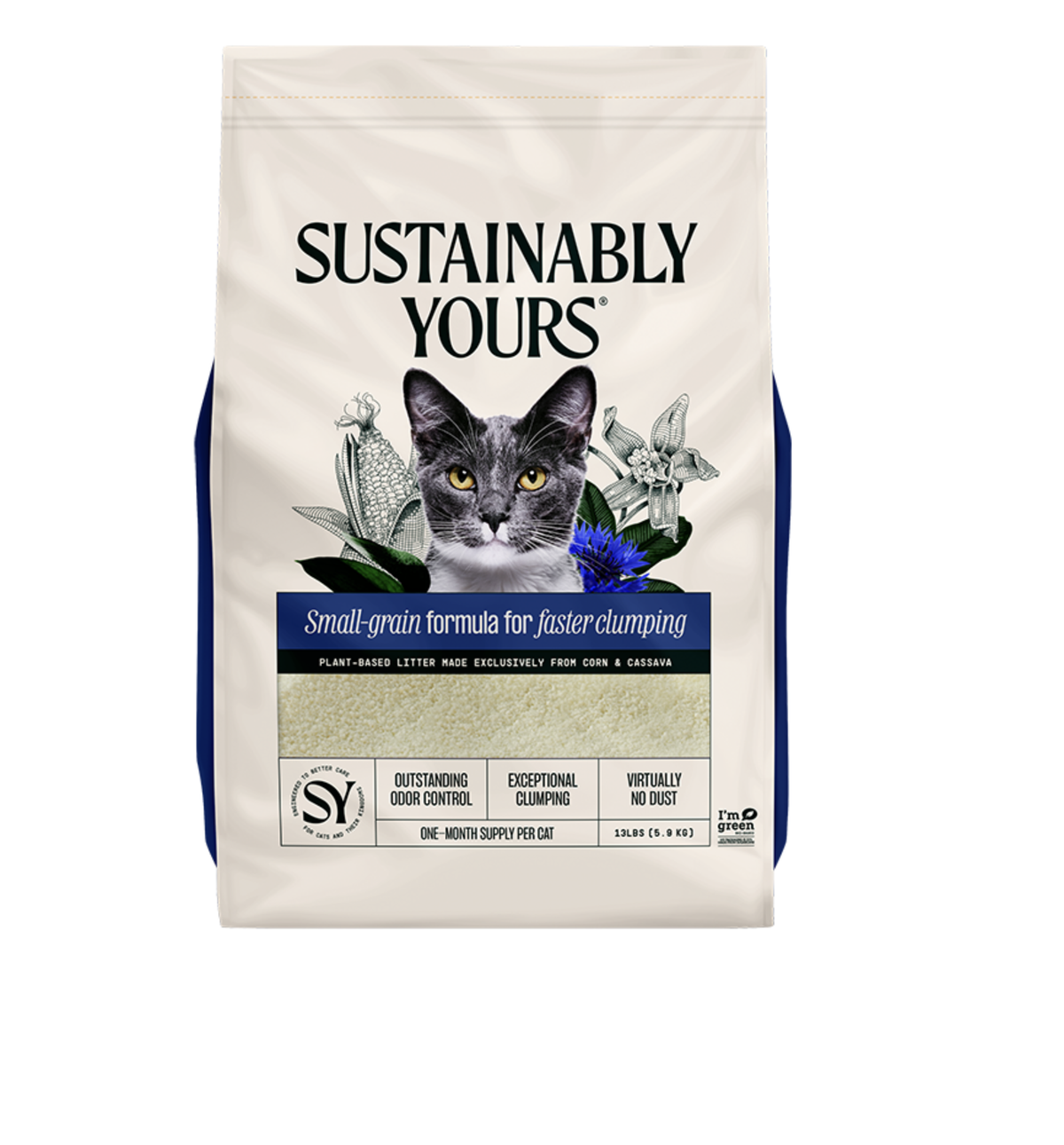 Sustainably Yours Cat Litter Small-grain Formula 13 lbs