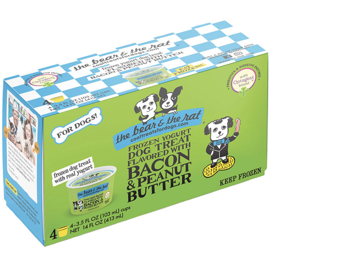 (INDIVIDUAL) THE BEAR &amp; THE RAT DOG FROZEN PEANUT BUTTER &amp; BACON PEANUT BUTTER YOGURT
