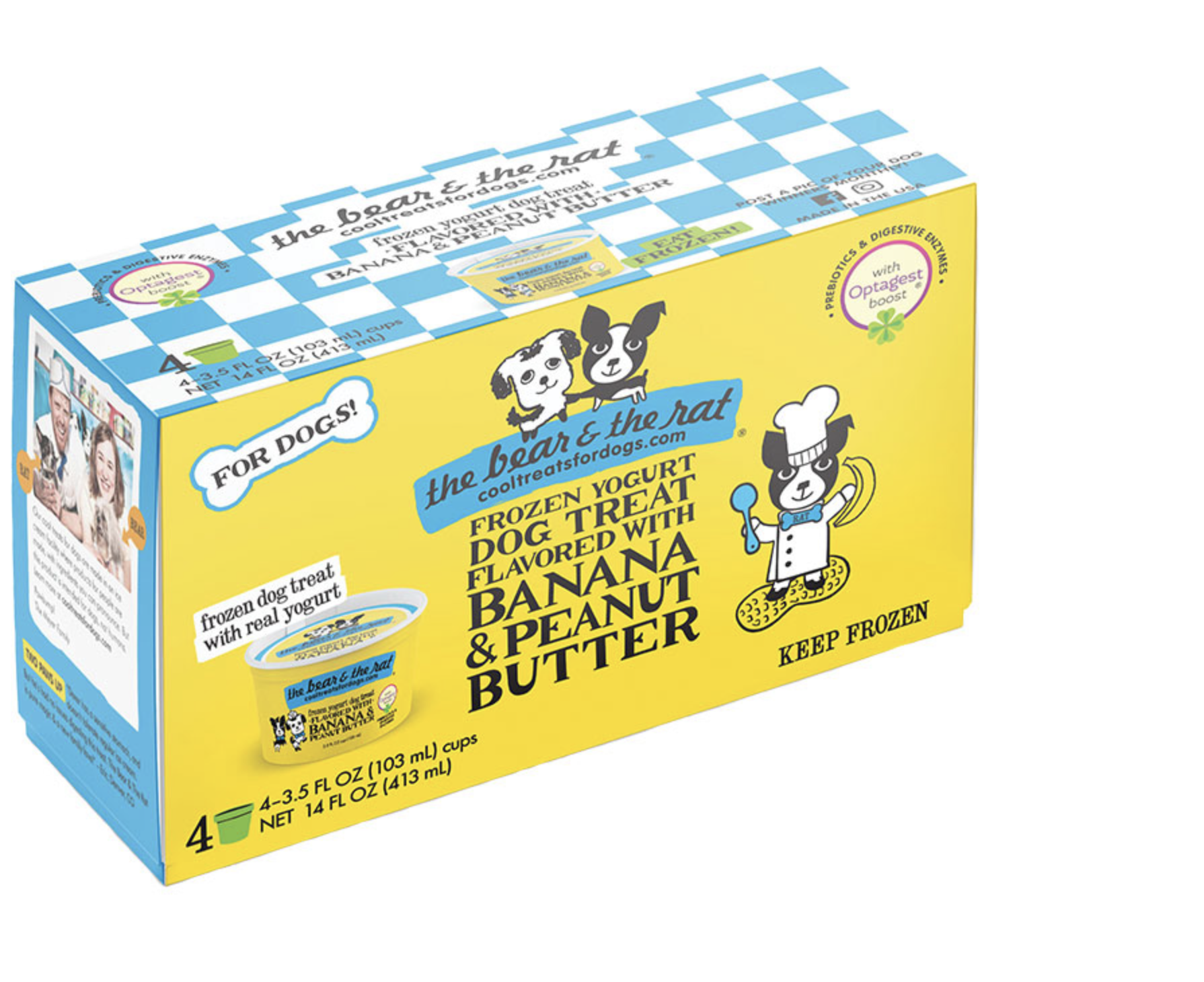 (INDIVIDUAL) THE BEAR & THE RAT DOG FROZEN BANANA & PEANUT BUTTER YOGURT