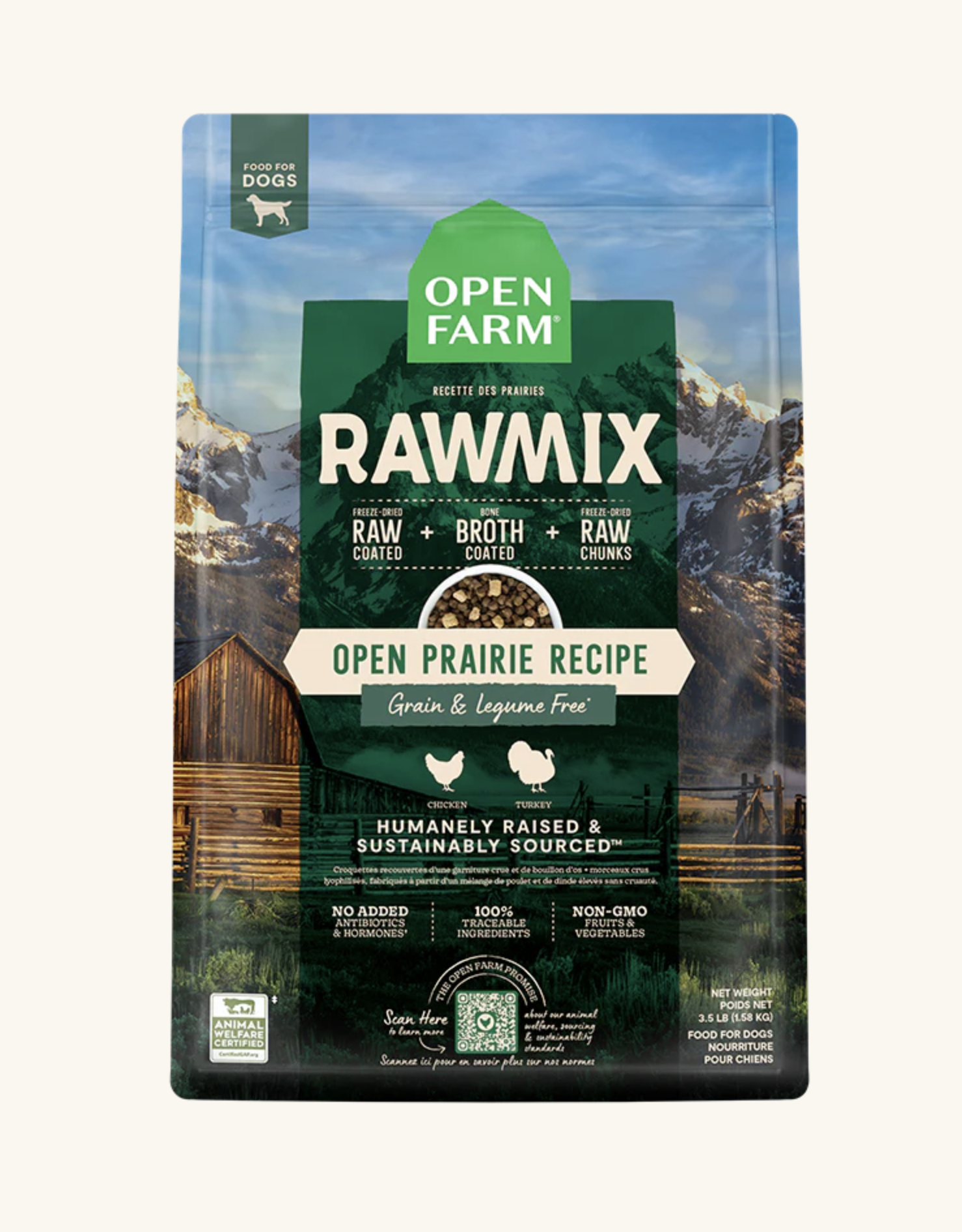 Open Farm Open Prairie Grain-Free RawMix for Dogs