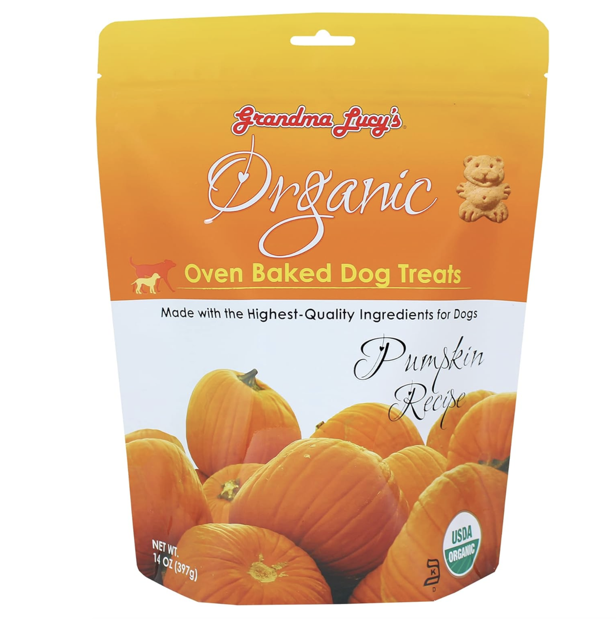 Grandma Lucy&#39;s Organic Pumpkin Oven Baked Dog Treats