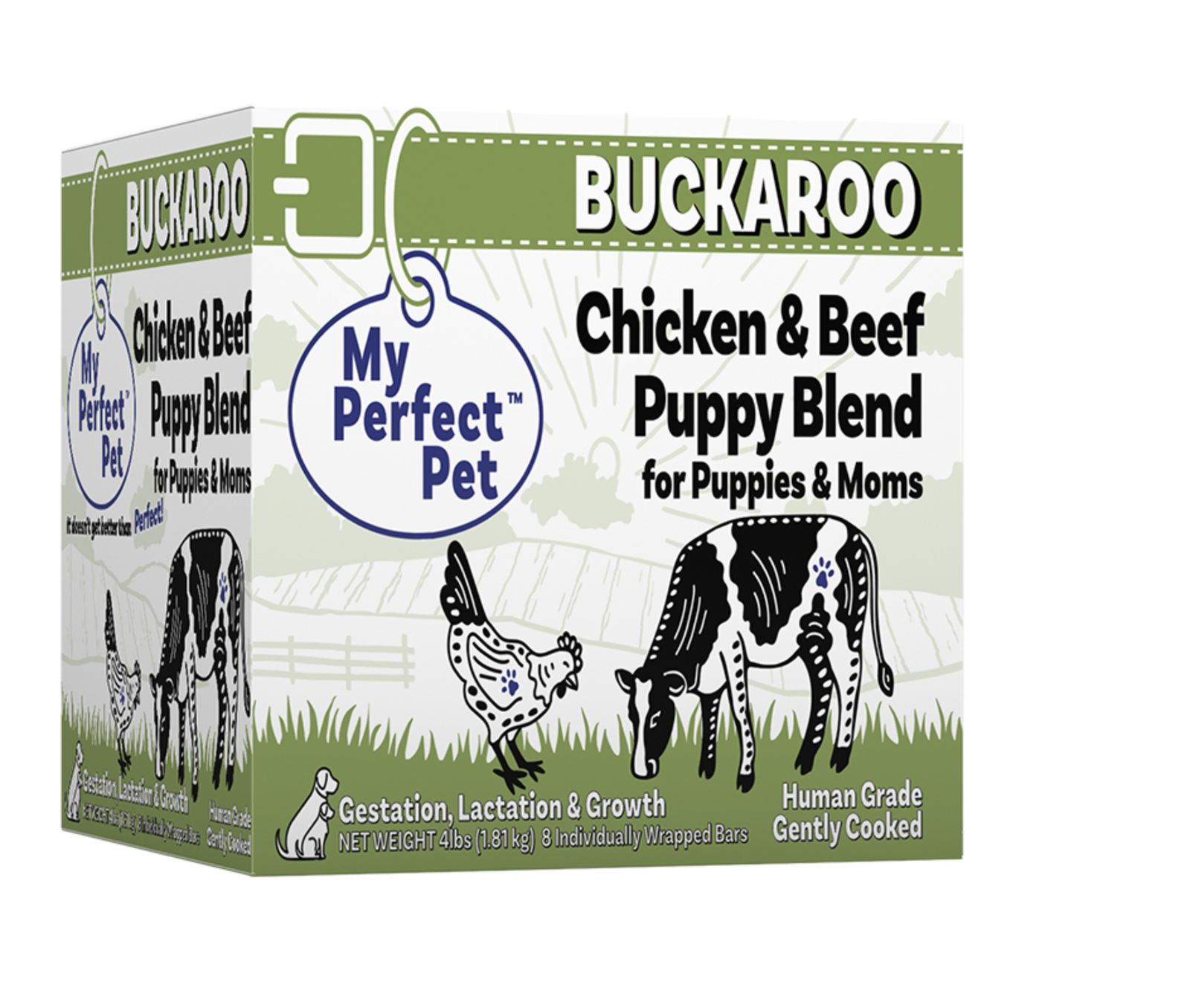 My Perfect Pet Buckaroo Chicken & Beef Puppy & Mom Dog Food