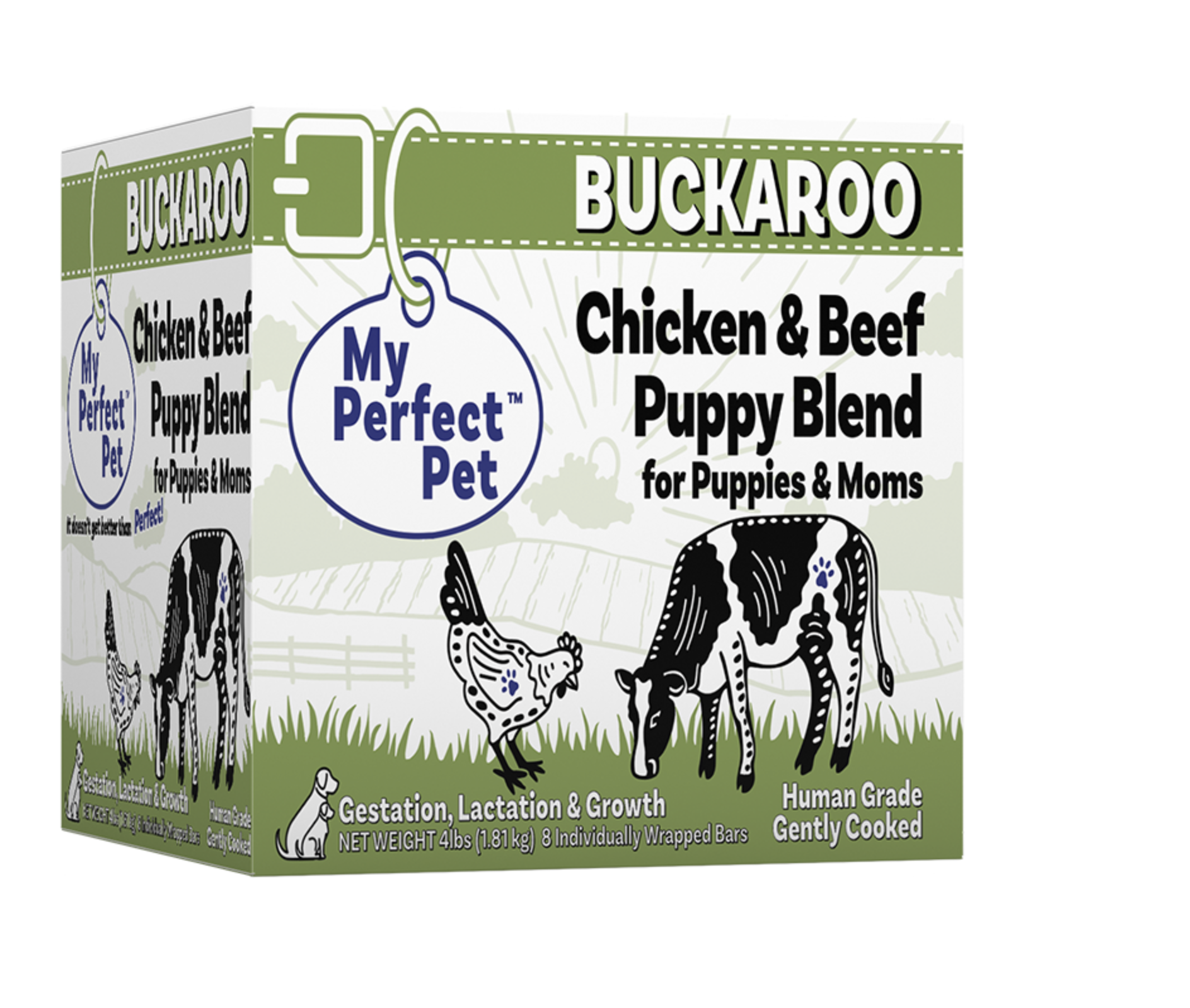 My Perfect Pet Buckaroo Chicken & Beef Puppy & Mom Dog Food