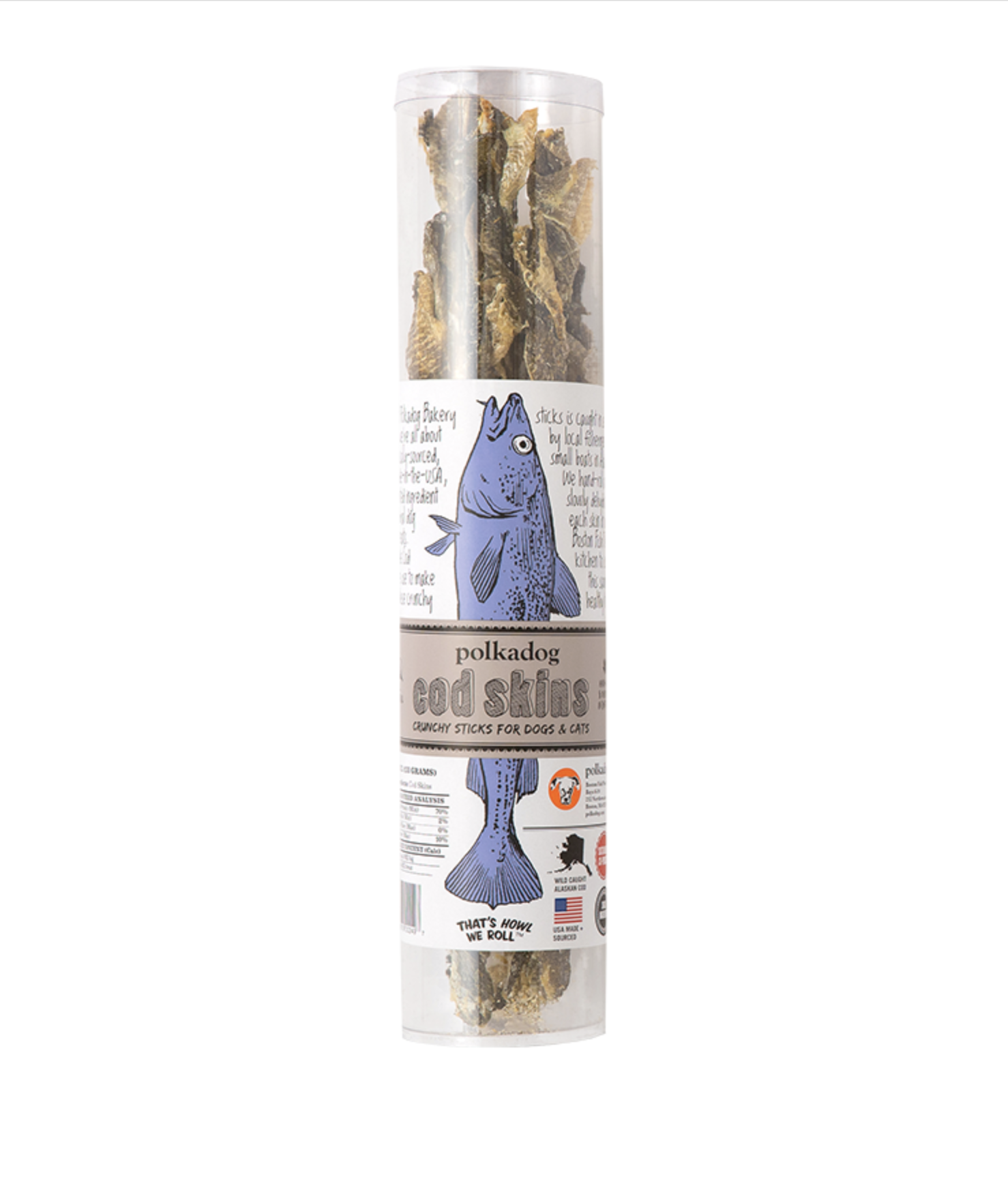 PolkaDog Cod Skin Jerky Tube