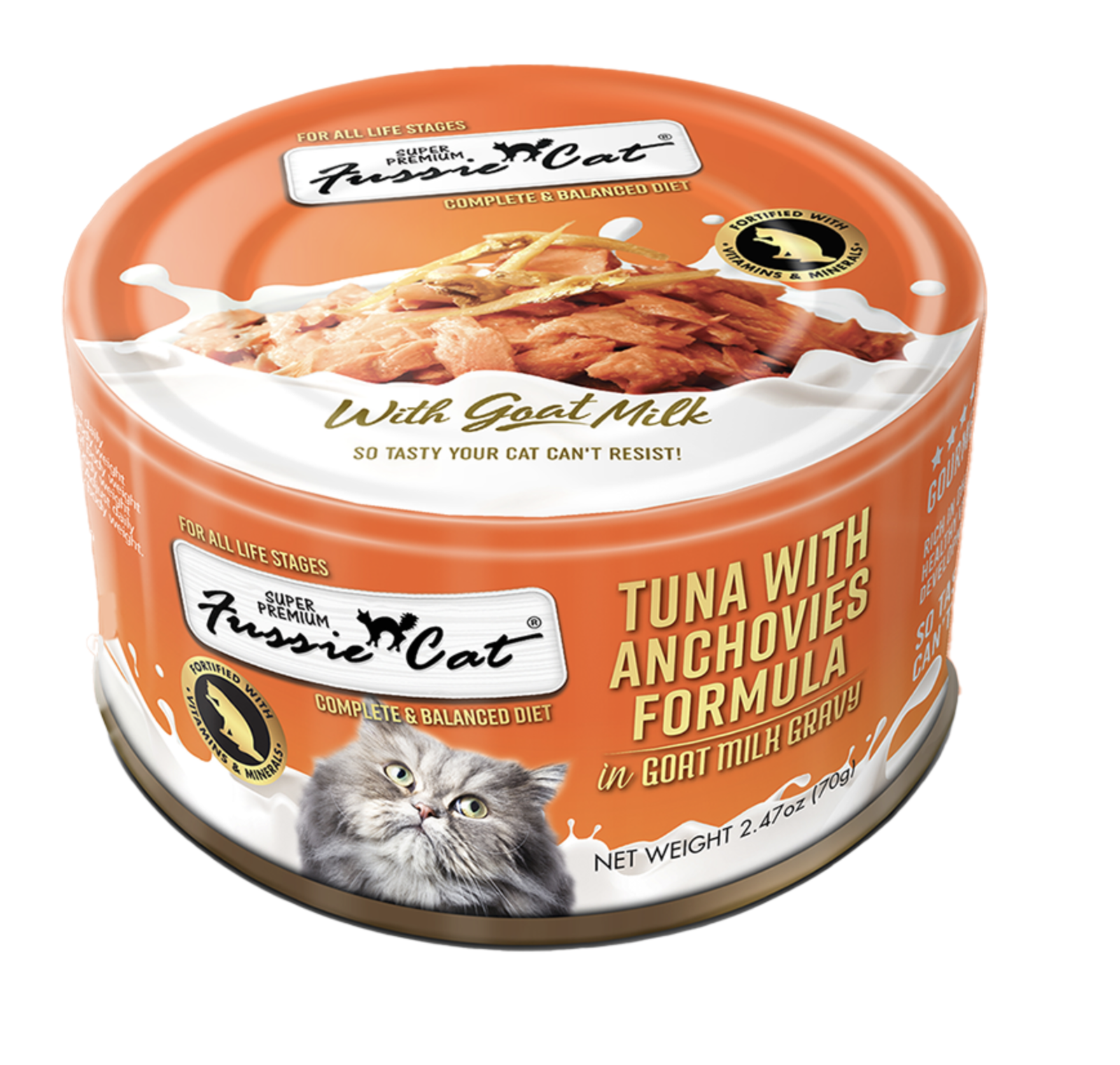 Fussie Cat Tuna w/ Anchovies in Goat Milk Canned Cat Food