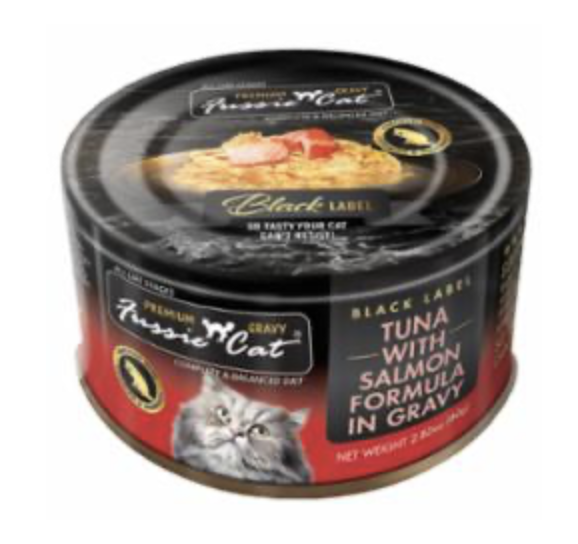 Fussie Cat Tuna with Salmon in Gravy Canned Cat Food