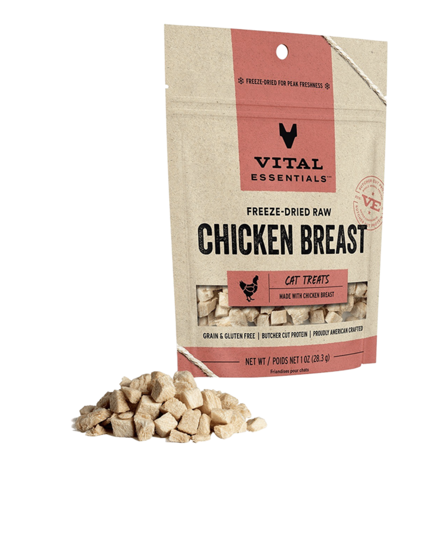 Vital Essentials Chicken Breast Freeze-Dried Raw Cat Treats