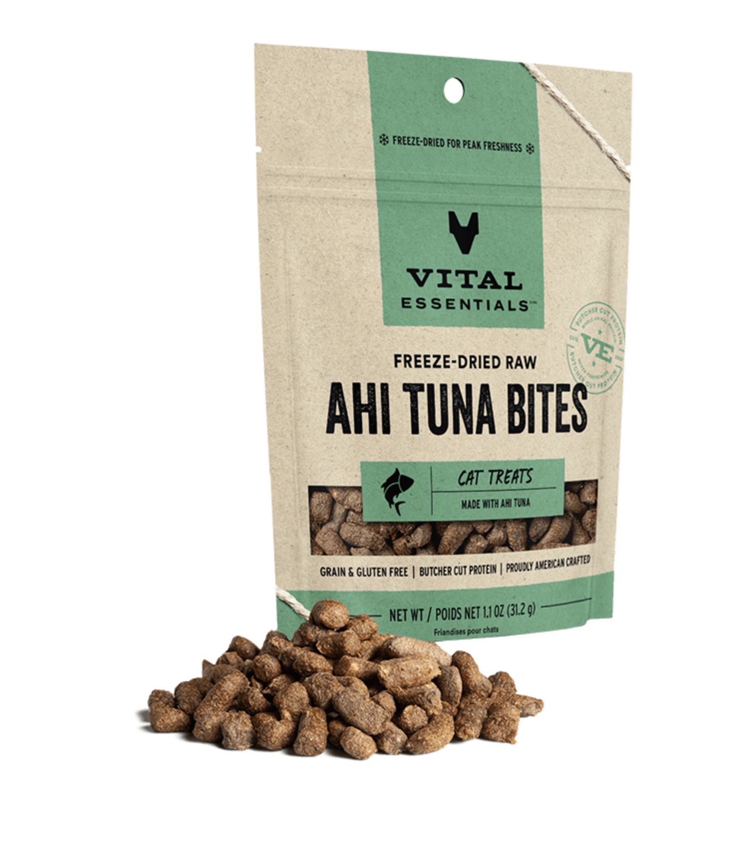 Vital Essentials Ahi Tuna Bites Freeze-Dried Raw Cat Treats