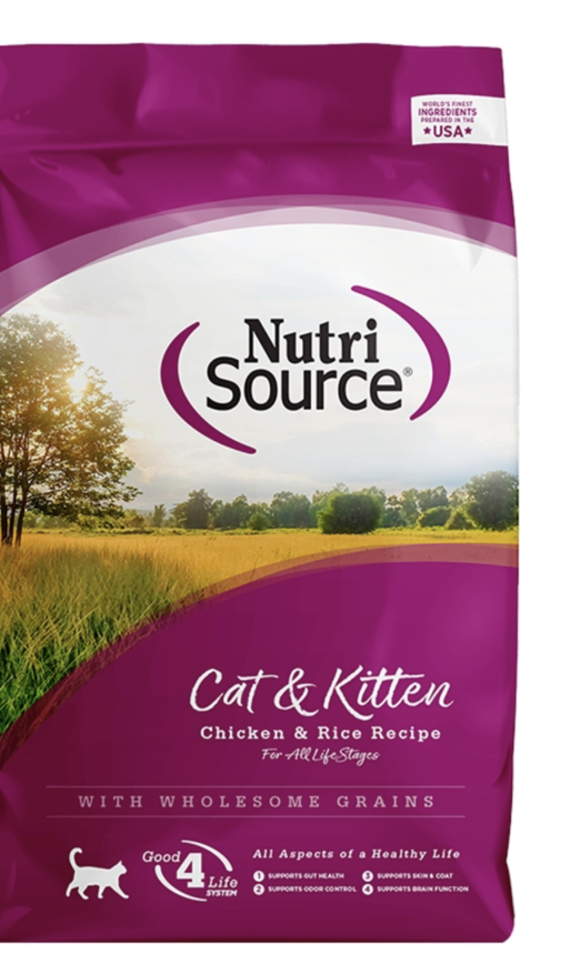 NUTRISOURCE CAT ADULT & KITTEN CHICKEN RICE 4LB
