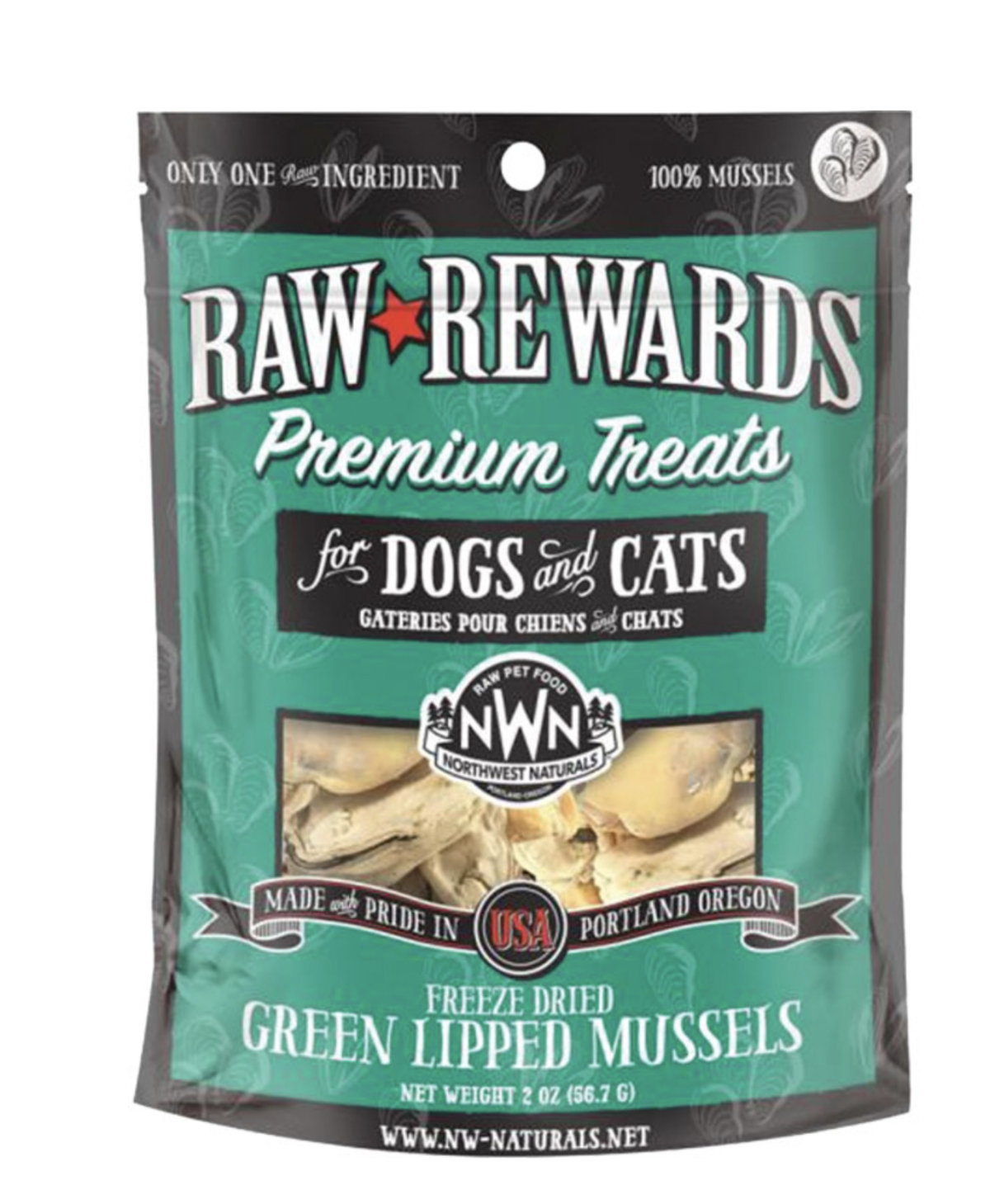 Raw Rewards Raw Freeze-Dried Green Mussels Dog Treat