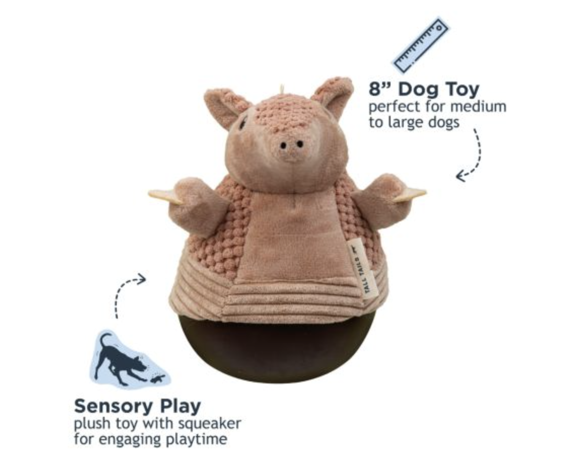 Tall Tails Rolly Polly Armadillo Dog Toy