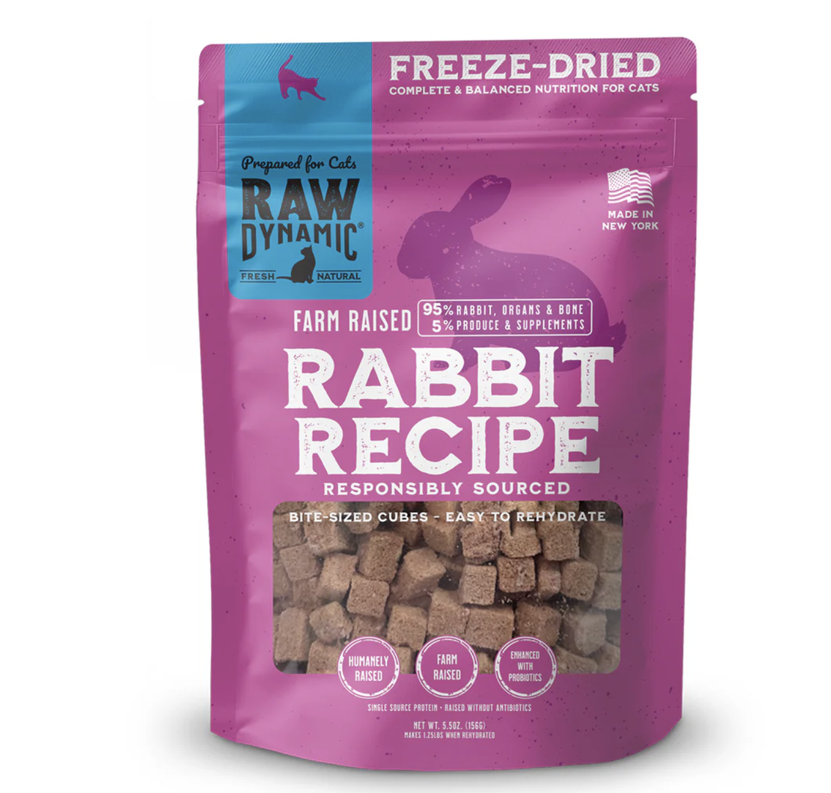 Raw Dynamic Freeze-Dried Raw RABBIT FORMULA FOR CATS