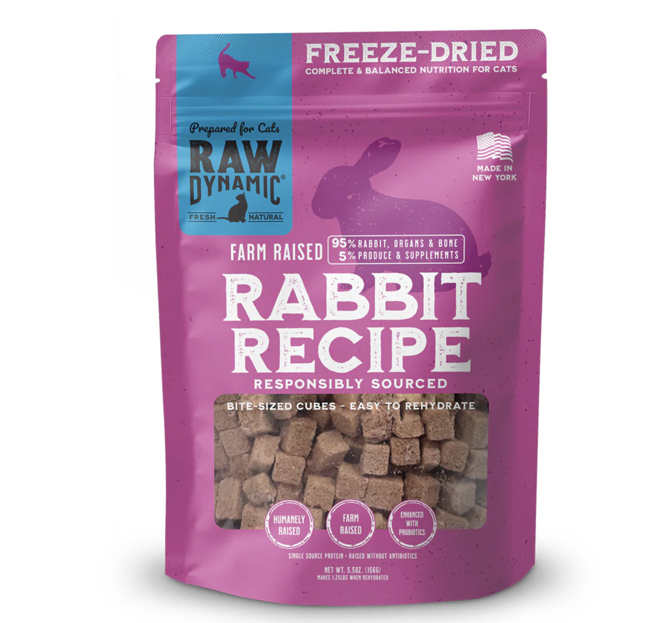 Raw Dynamic Freeze-Dried Raw RABBIT FORMULA FOR CATS