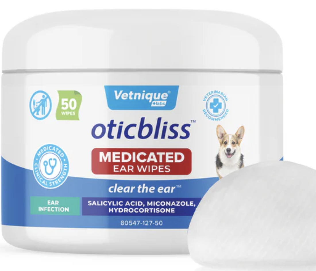 Vetnique Oticbliss Medicated Ear Wipe - 50 Count