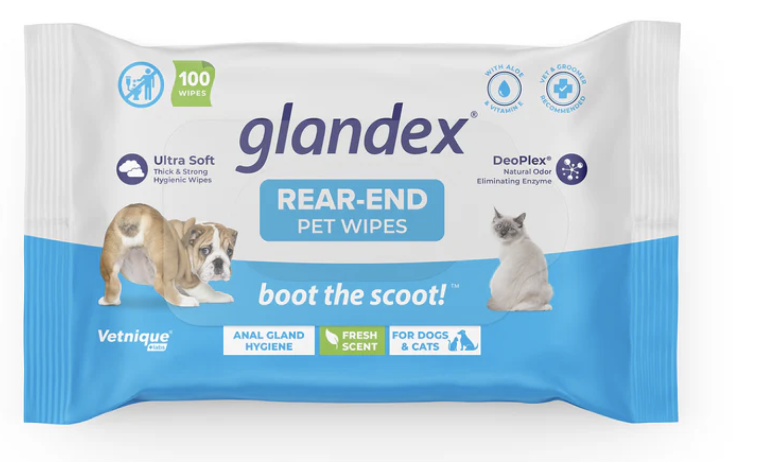 Vetnique Glandex Rear-End Pet Wipes