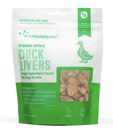 SMALLBATCH DOG CAT LIVER DUCK FD TREAT 3OZ