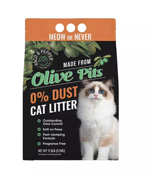 Paco & Pepper Olive Pit Cat Litter