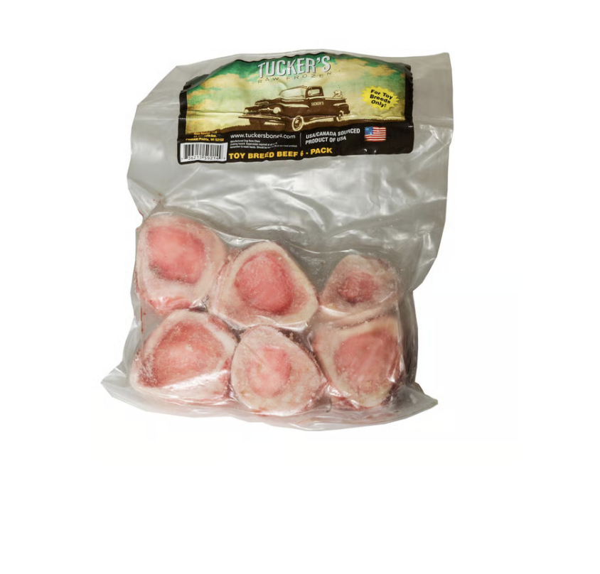 Tuckers Frozen Beef Bones Toy Breed Size 6 pack