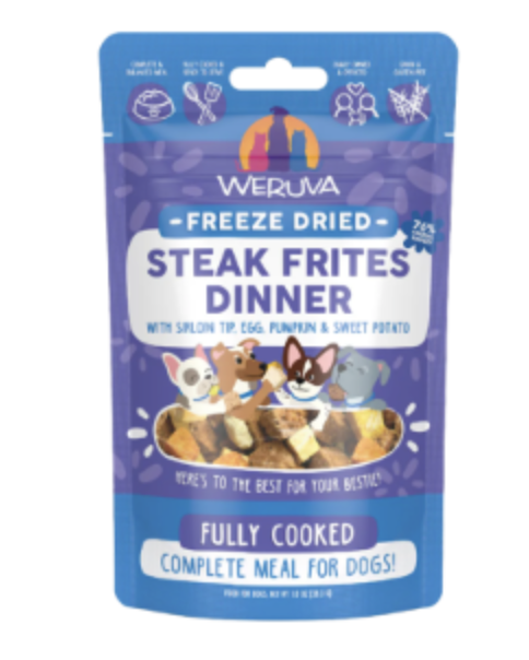 Weruva Freeze Dried Steak Frites Dinner Dog