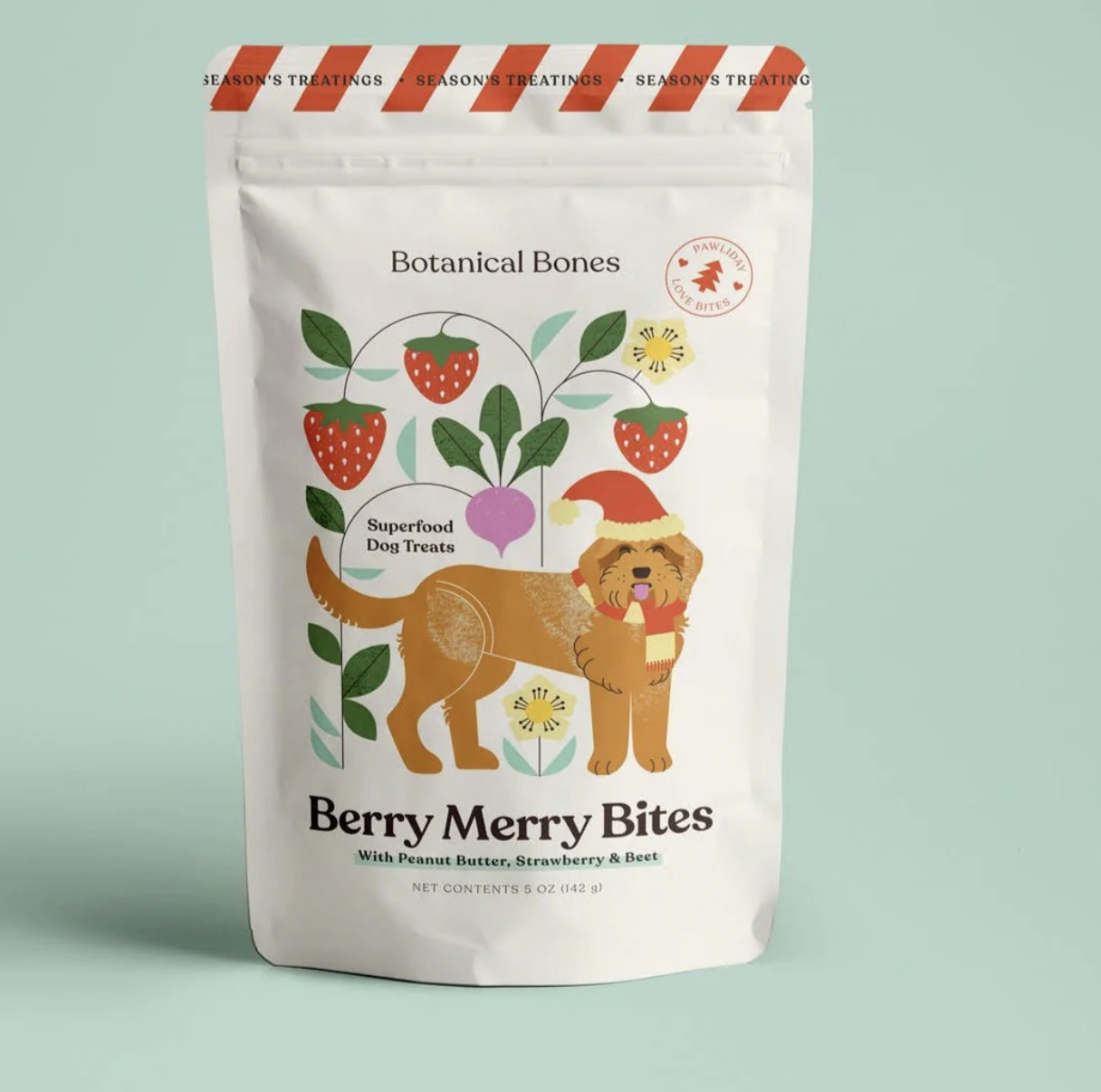 Botanical Bones Berry Merry Bites Functional Dog Treats