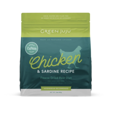 Green Juju Freeze-Dried Chicken &amp; Sardine Dog Food