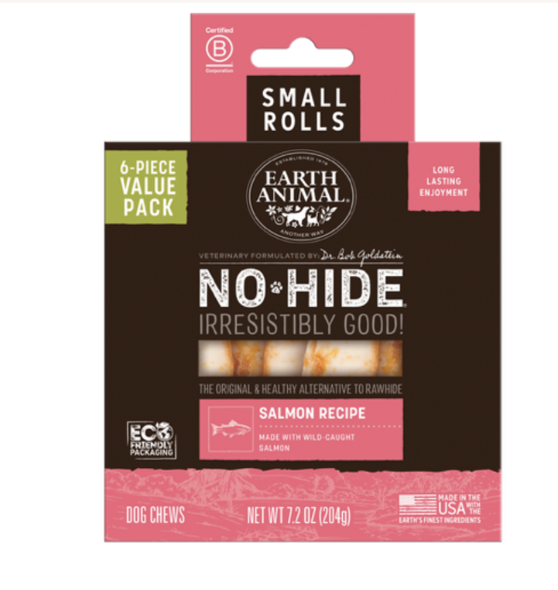 Earth Animal No-Hide Value Box Salmon Small Rolls