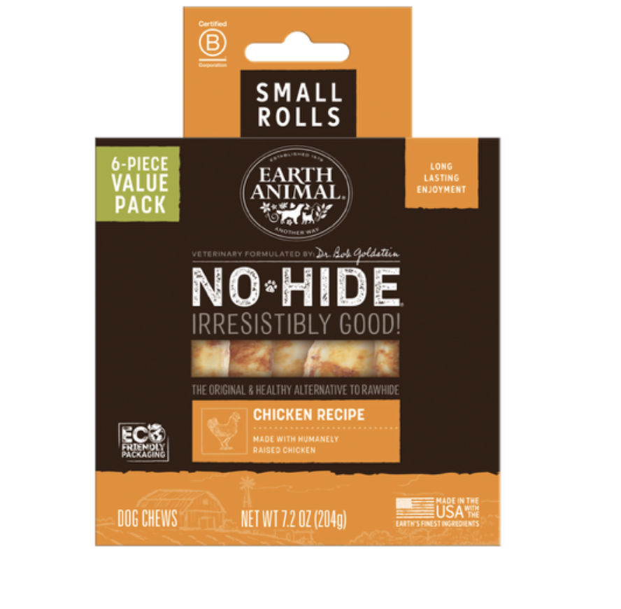 Earth Animal No-Hide Value Box Chicken Small Rolls