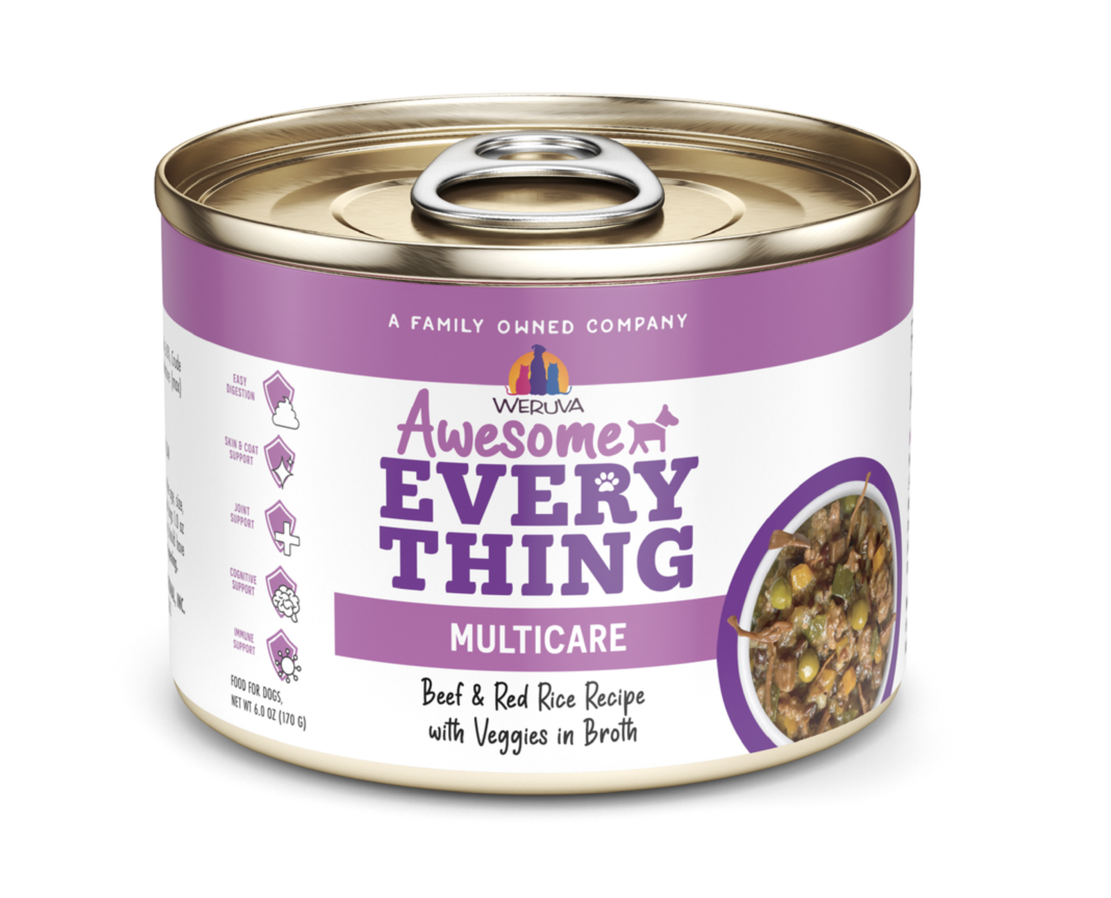 Weruva Awesome Everything Beef & Red Rice Recipe with Veggies Canned Dog Food