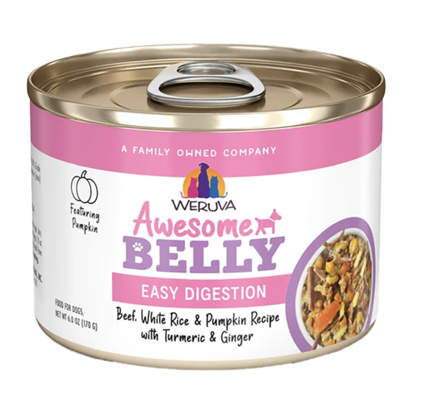 Weruva Awesome Belly Beef, Rice with Turmeric & Ginger Canned Dog Food