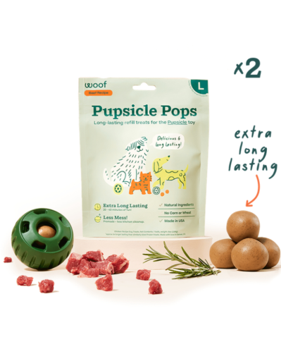 Woof 8 oz Pupsicle Pops Peanut Butter & Beef Refill - Large